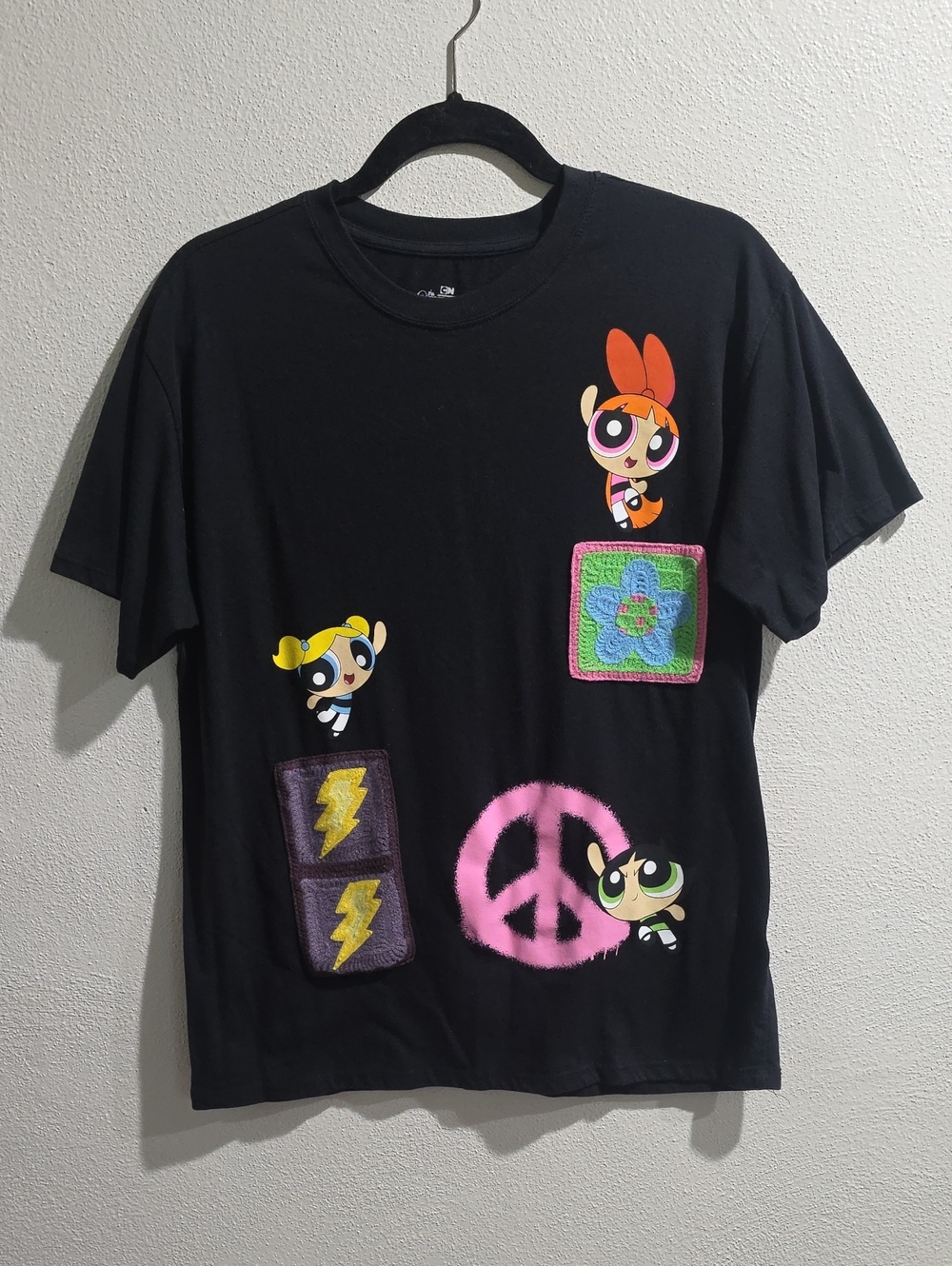 Super Fierce Powerpuff Girls Mixed Media Patch T-Shirt